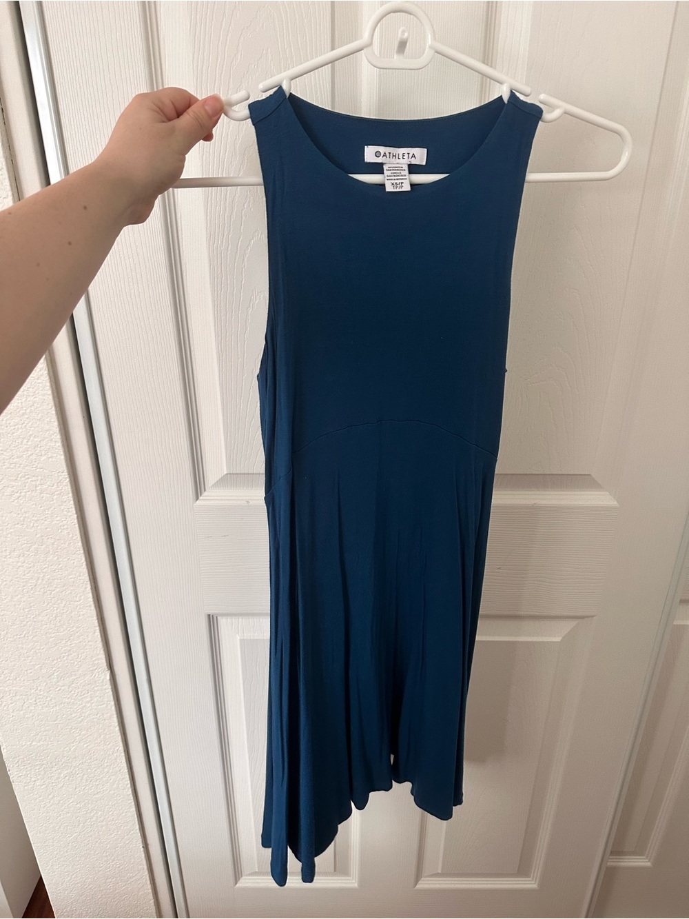 Athleta Sleeveless Dress in Deep Teal Blue